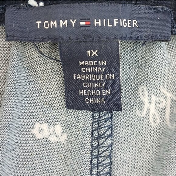 Tommy Hilfiger Dark Blue Top with Short Sleeves and Shorts Pajama Set EUC - Picture 8 of 8